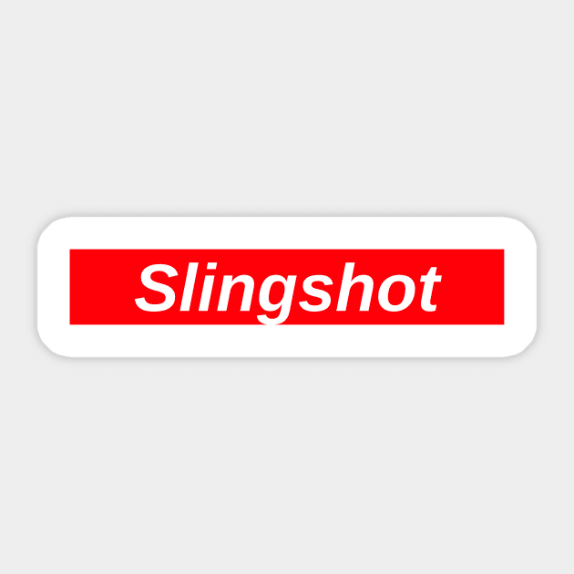 Slingshot // Red Box Logo Sticker by FlexxxApparel